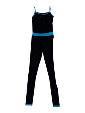 DELPHINE MURAT VINTAGE - COMBI LEGGINGS - BLACK NET/BLUE METAL - XS